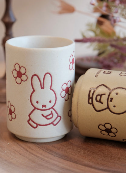 Japan Made Miffy Yunomi Tea cup 280ml -Flowers