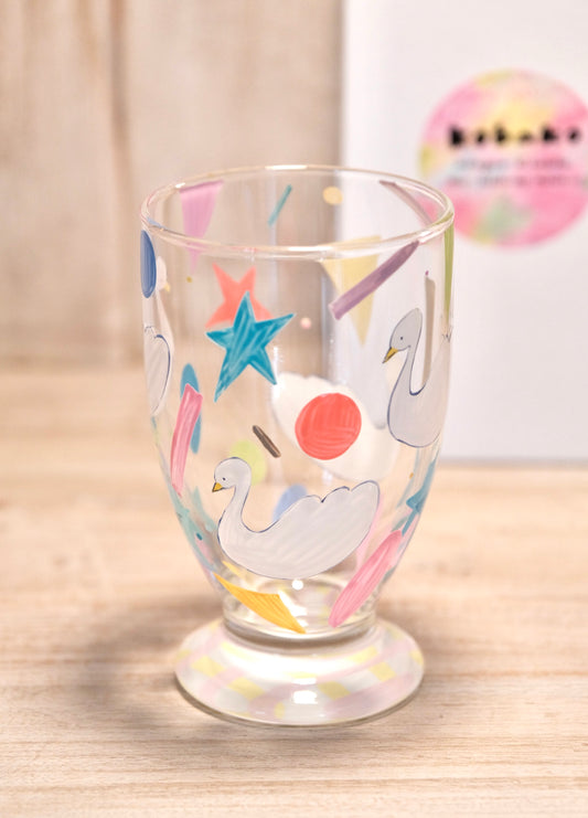 KOBAKO Hand-Painted Glass Artist Stem Glass #5