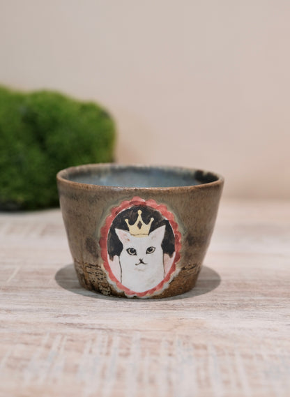 【2026 Exhibition】Acne pottery Studio handmade choko cup (Cat)