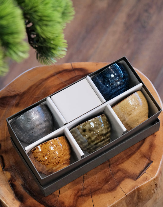 Five-Glaze Tea cup/Mini Bowl Set of 5 – Made in Japan