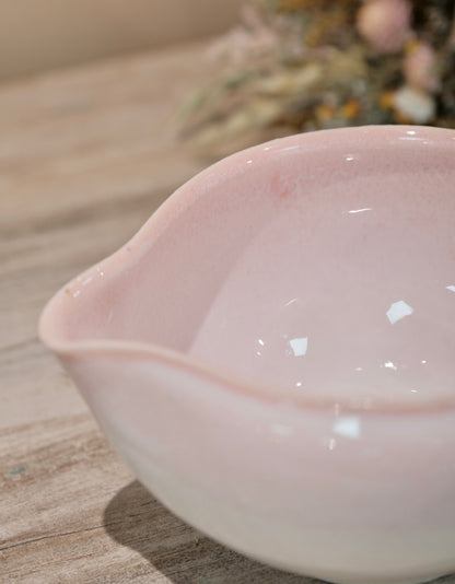 Japan Handmade Spounted  Matcha Bowl by Masamura – Peach Pink
