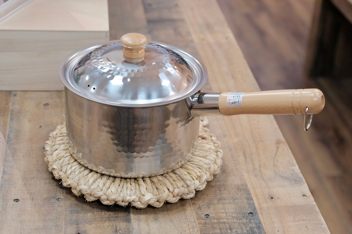 Japan Tsubame Shimomura Stainless Extra deep Pot (18cm)Shimomura Planning 34490Professional Model, Hammered