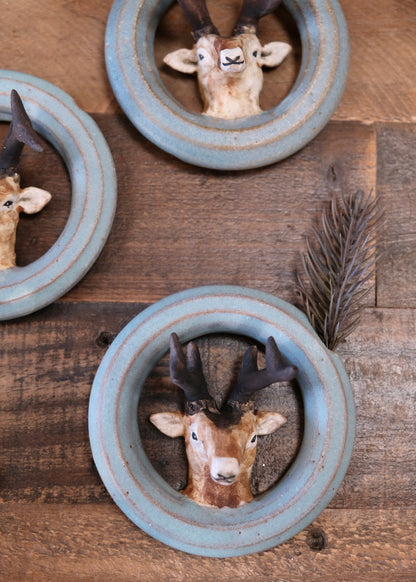 Artisans-森安幸代 Acne Pottery Studio Handmade Wall Vase (Deer)