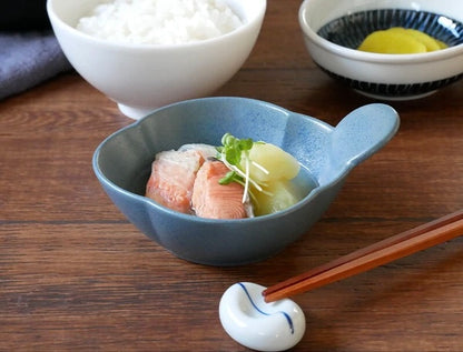 Mino yaki Ceramic Side Dish Bowl with handle