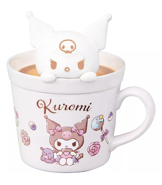 SANRIO Latte Art Kuromi 3D Lid Mug Purple SAN4551-4