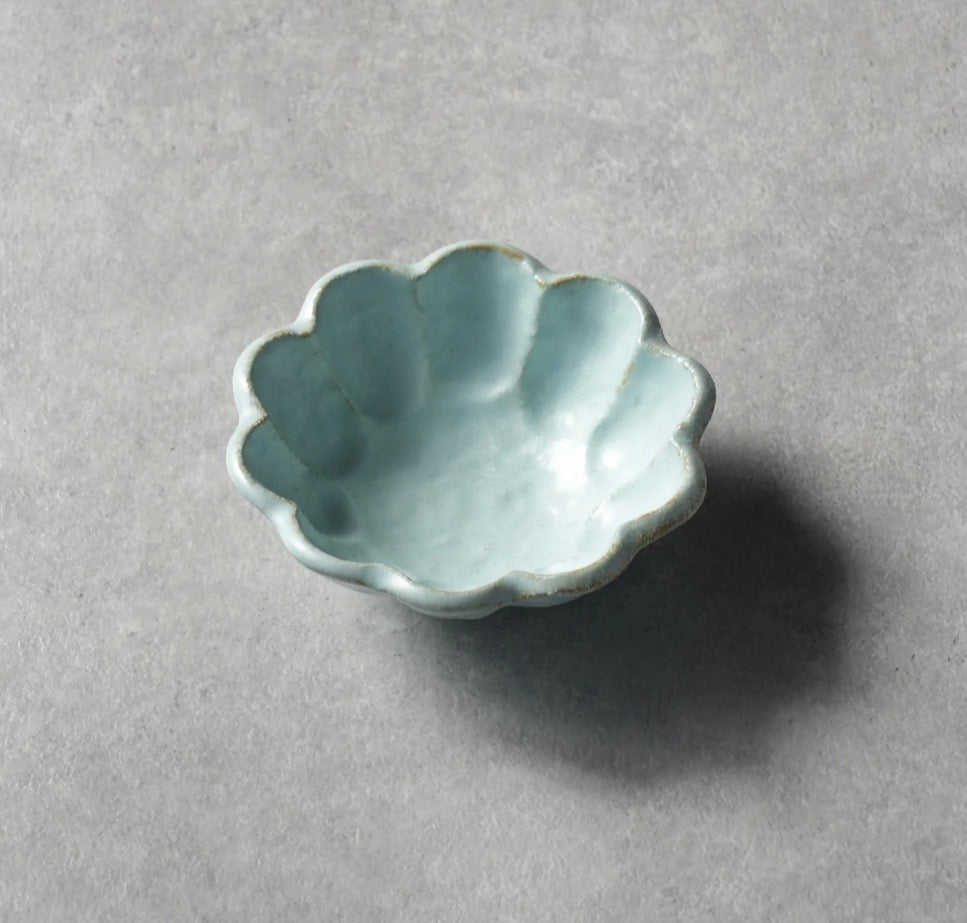 KANEKO KOHYO Rinka Flower Small Dish Bowl (Blue）