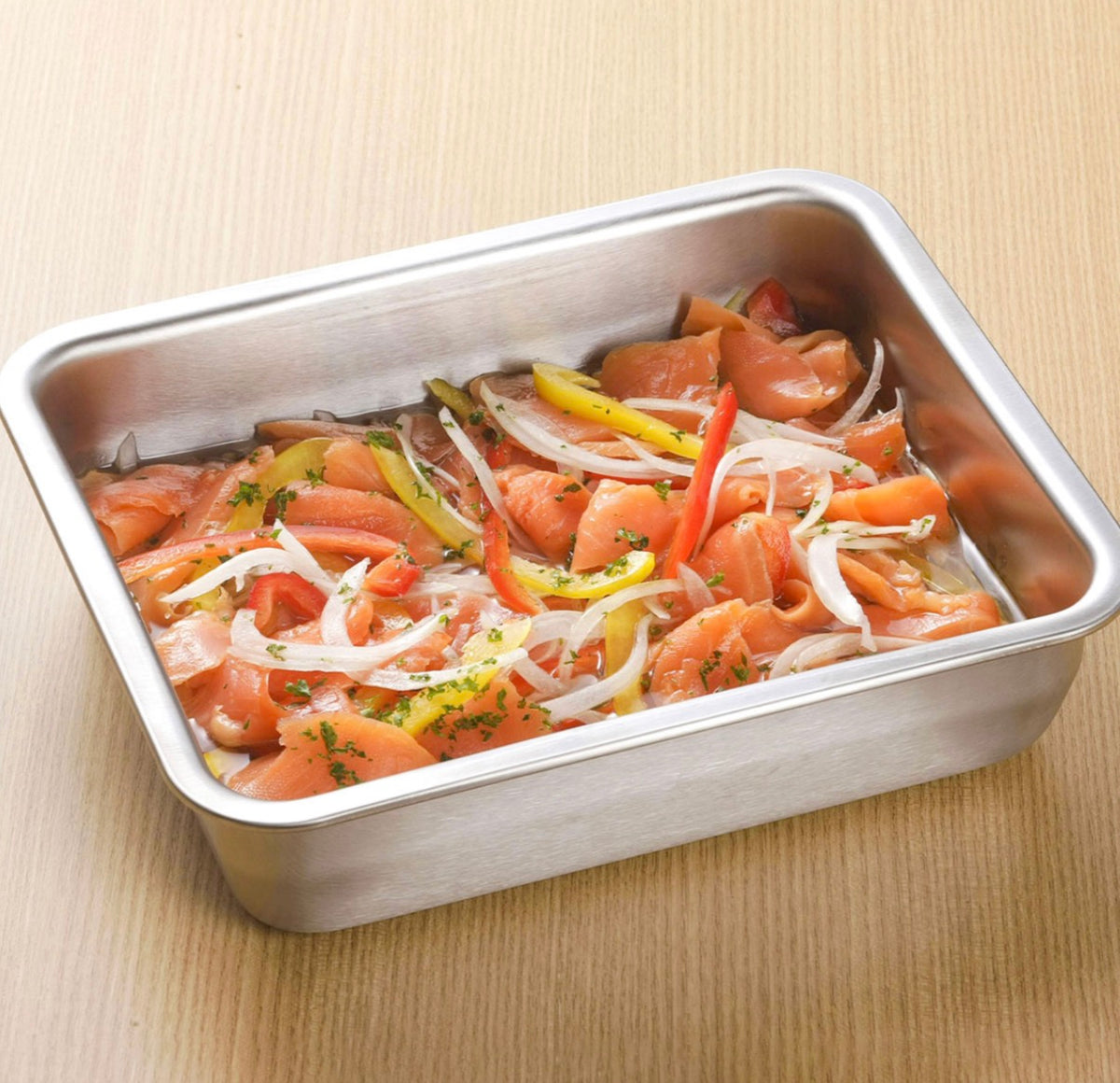 Shimomura Stackable Stainless Steel Deep Food Prep & Storage Containers with Lids