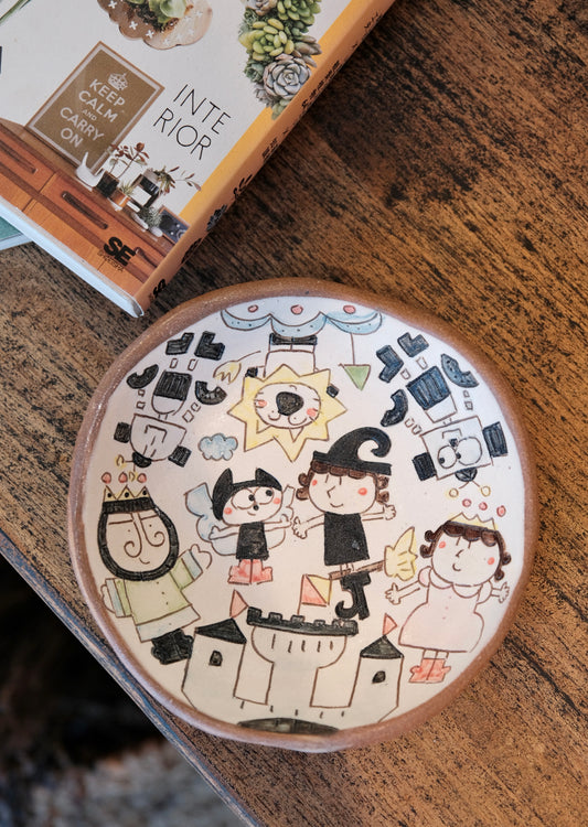 野村典子-Noriko Nomura Storybook Collection Round Desserts dish plate (#1)