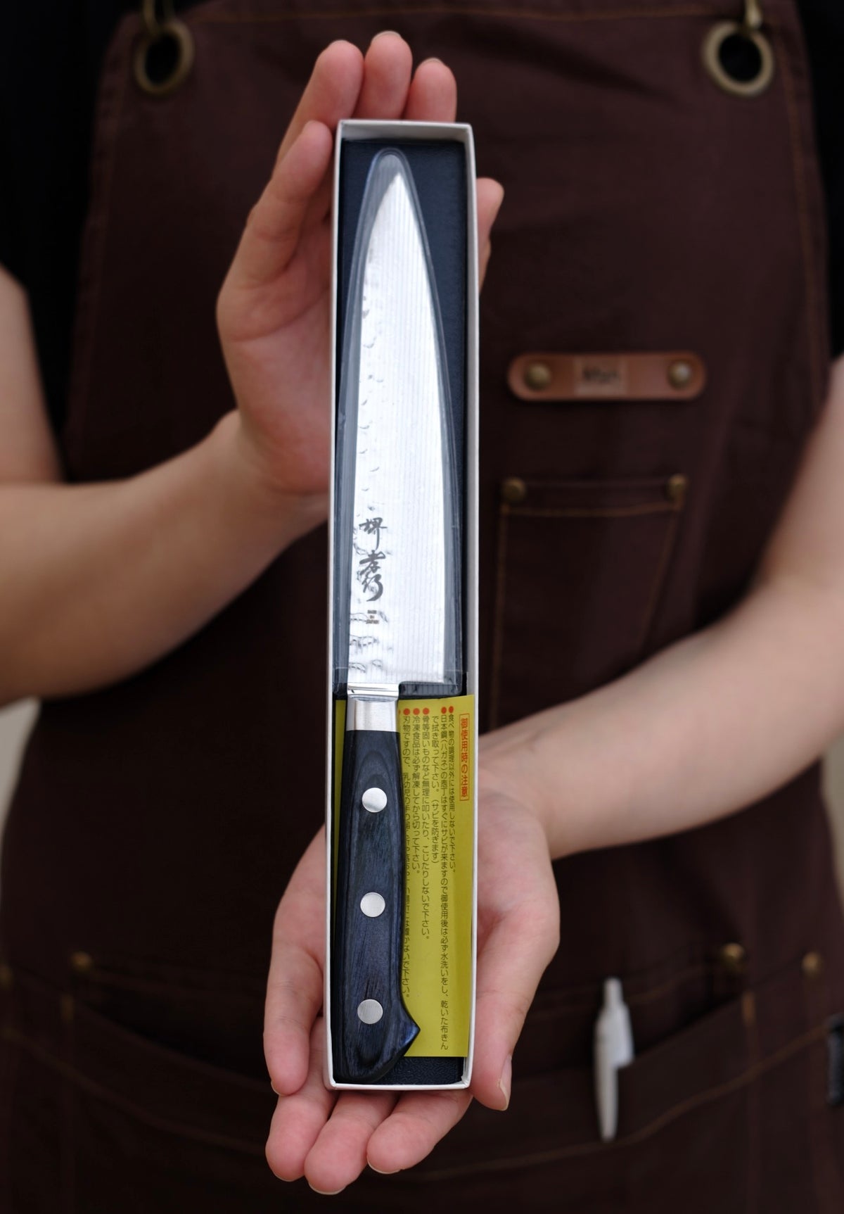 Sakai Takayuki Gyuto Japanese petty  150mm Damascus 33 Layer with Blue Handle