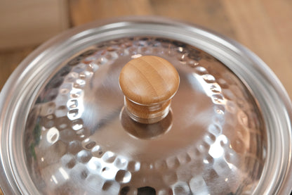 Japan Tsubame Shimomura Stainless Extra deep Pot (18cm)Shimomura Planning 34490Professional Model, Hammered