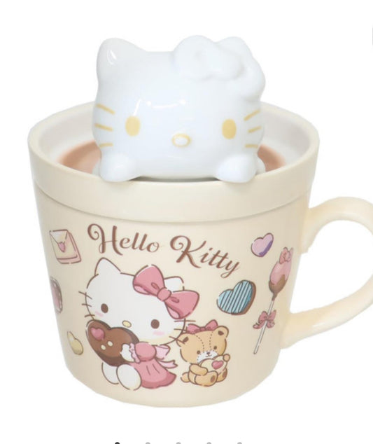 Japan Sanrio Mascot Mug - Hello Kitty : Cafe Latte Art