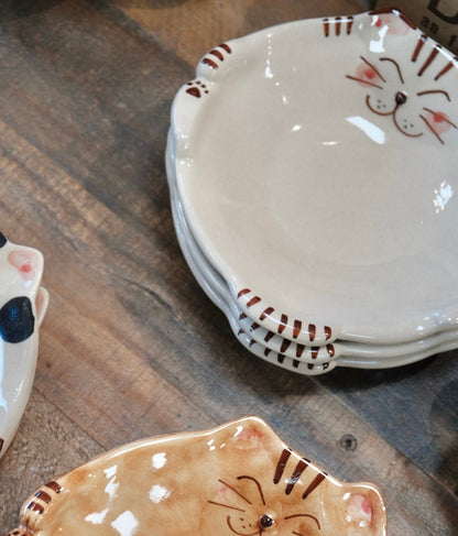 Hasami Ware Handcraft Cat Large Plate