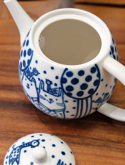 Artist-SANAE HAYASHIDA handmade Cat Large Teapot（Gift Box）
