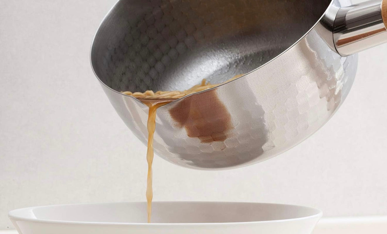 Japan Tsubame Shimomura Stainless Yukiriha Pot 20cm 41641 Hammered