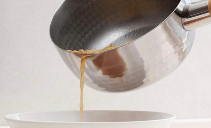 Japan Tsubame Shimomura Stainless Yukiriha Pot 20cm 41641 Hammered