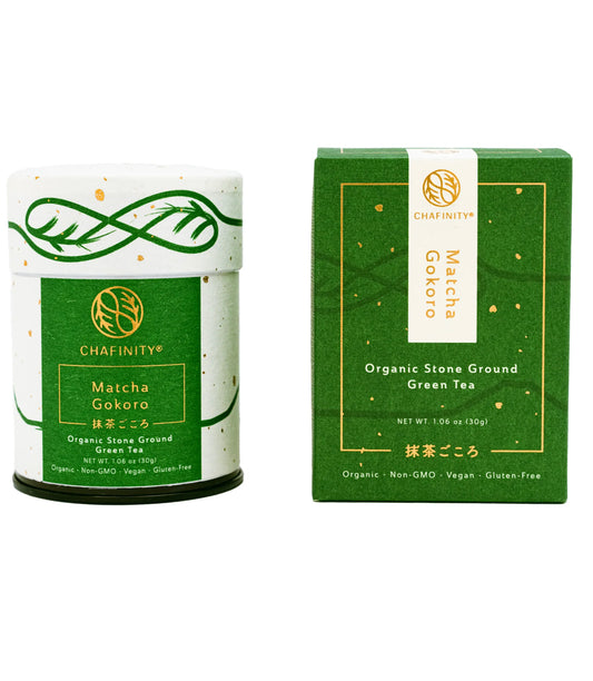 CHAFINITY  MATCHA GOKORO Organic Stone Ground Ceremonial Green Tea Powder - 30g
