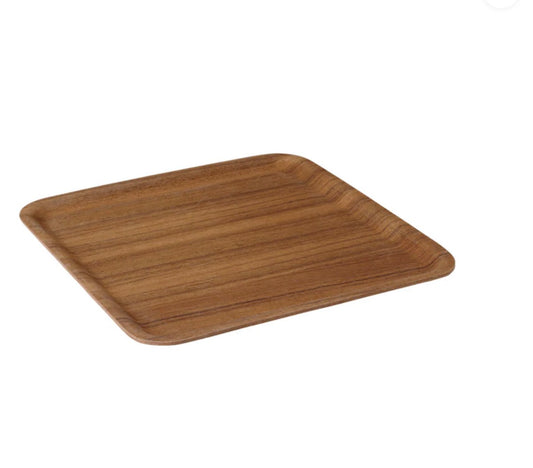 KINTO NONSLIP square tray 320x320mm/ 12.5x12.5in （Teak）