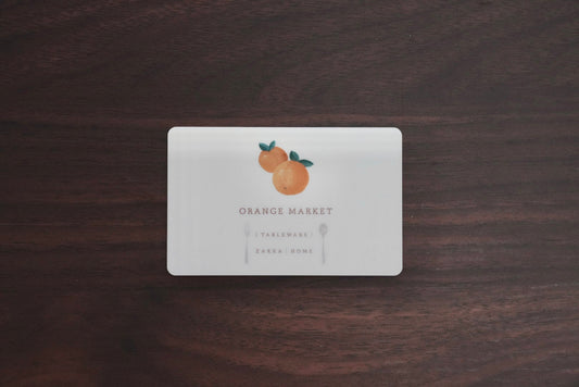 Orange Market Tableware Gift Card