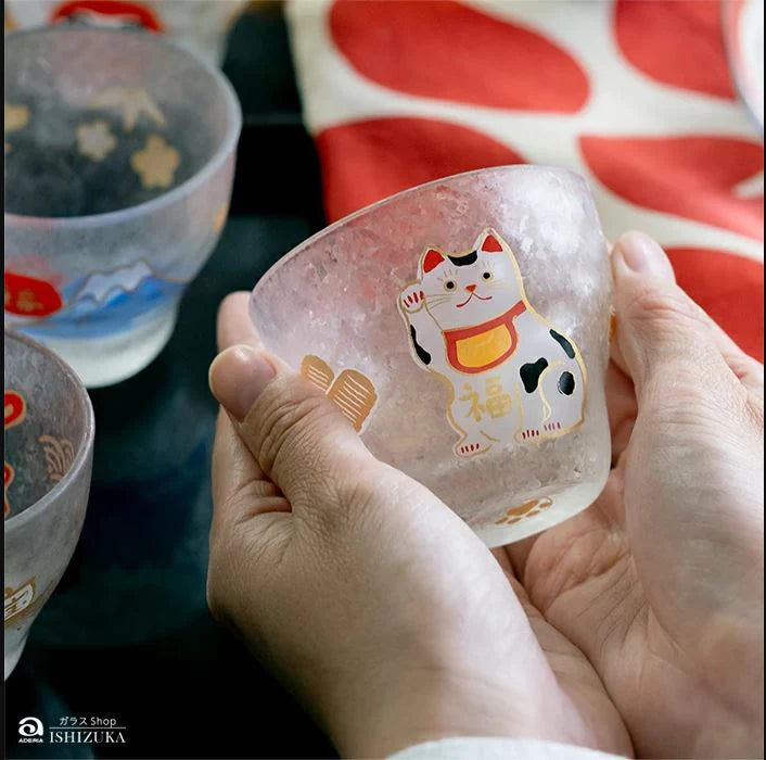ISHIZUKA GLASS ADERIA Mono Sake Glass - 80ml(Gift Box)