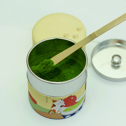 Japan Made Tea Caddy with printed washi paper