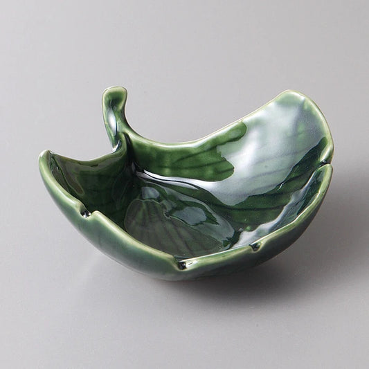 Japan Made Mino Oribe Ginkgo Small Leaf Bowl
