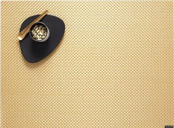 Chilewich Basketweave Rectangle Table Placemats Gilded