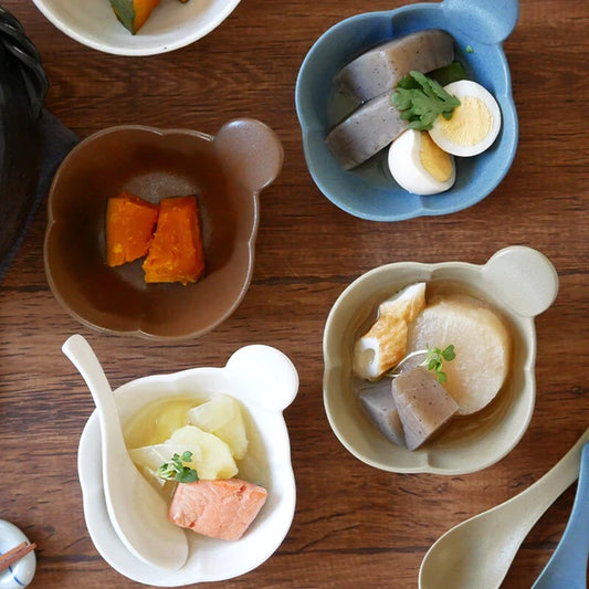 Mino yaki Ceramic Side Dish Bowl with handle