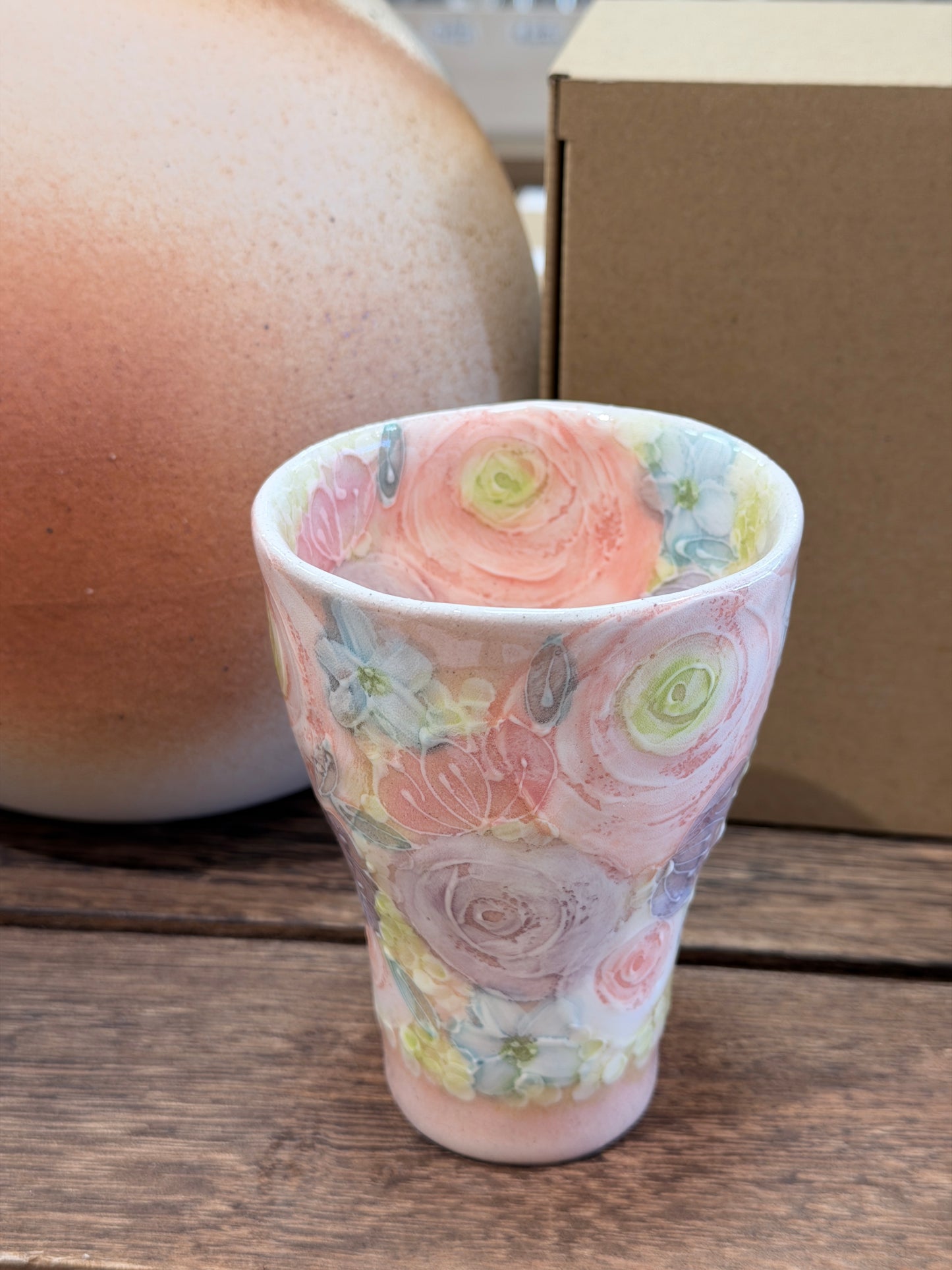 Seto Ware YUZURIHA Flower beer cup