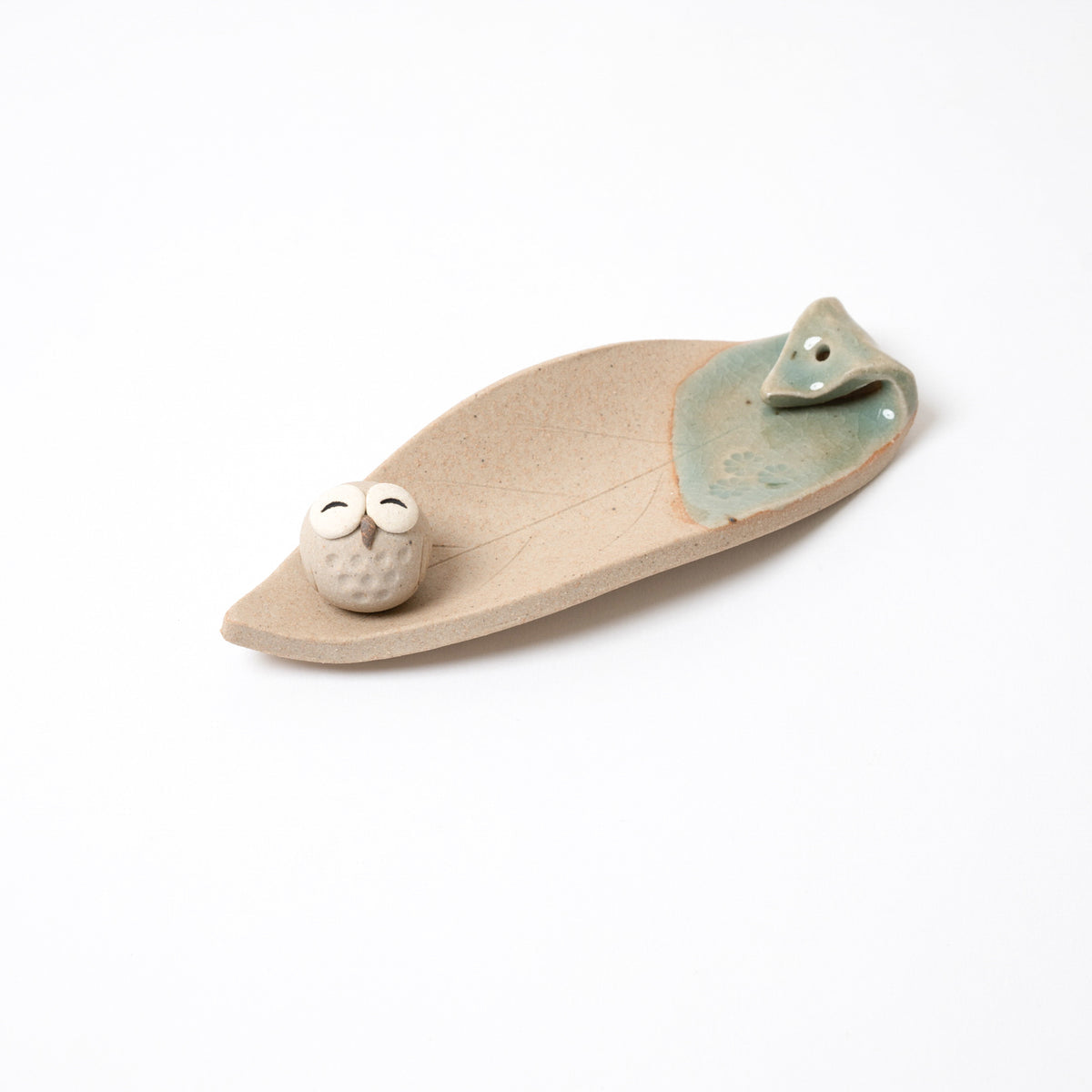 Shigaraki “Little Round Owl” Incense Holder#3