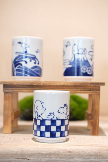 Snoopy Japan Indigo Sometsuke Yunomi Teacups