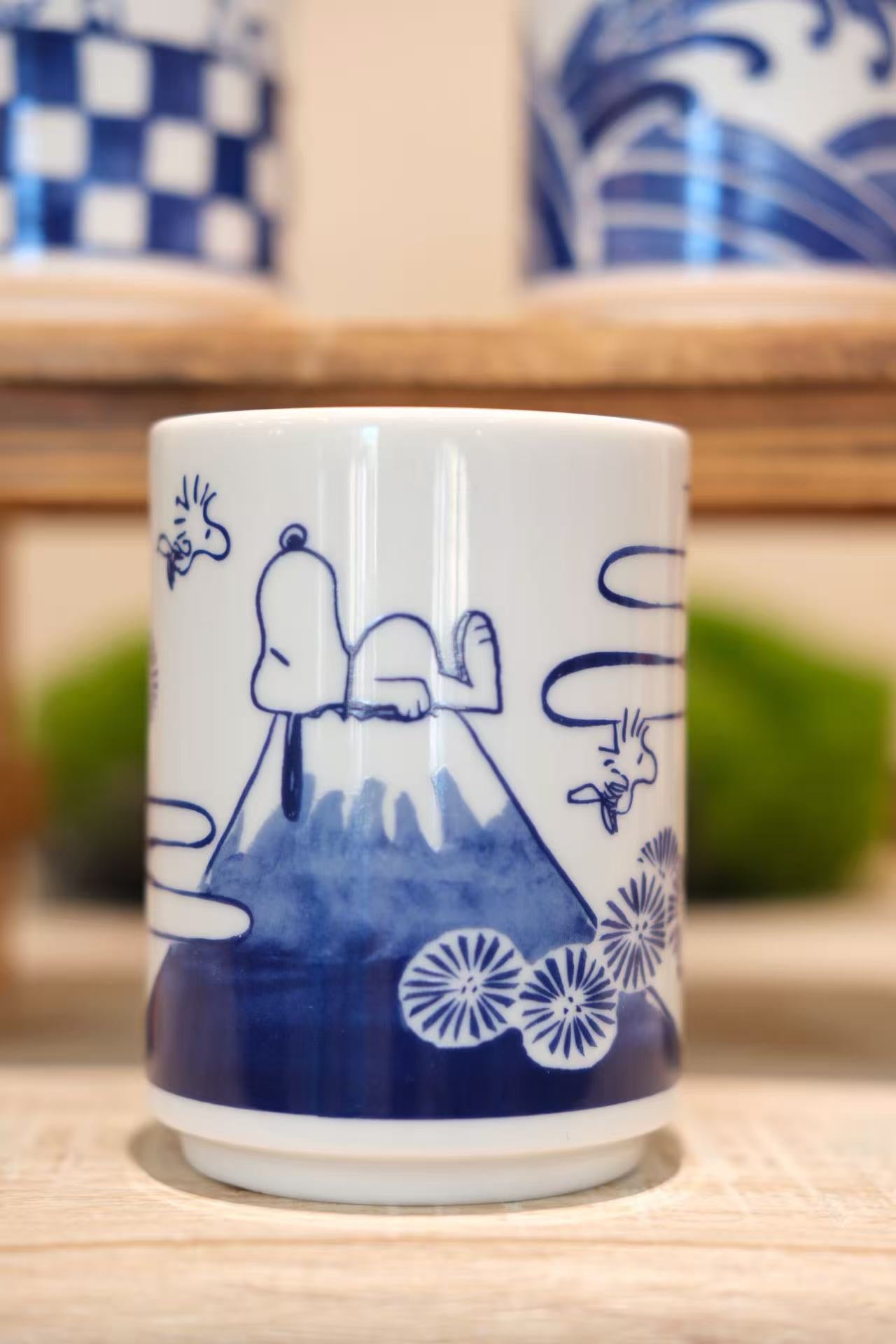 Snoopy Japan Indigo Sometsuke Yunomi Teacups