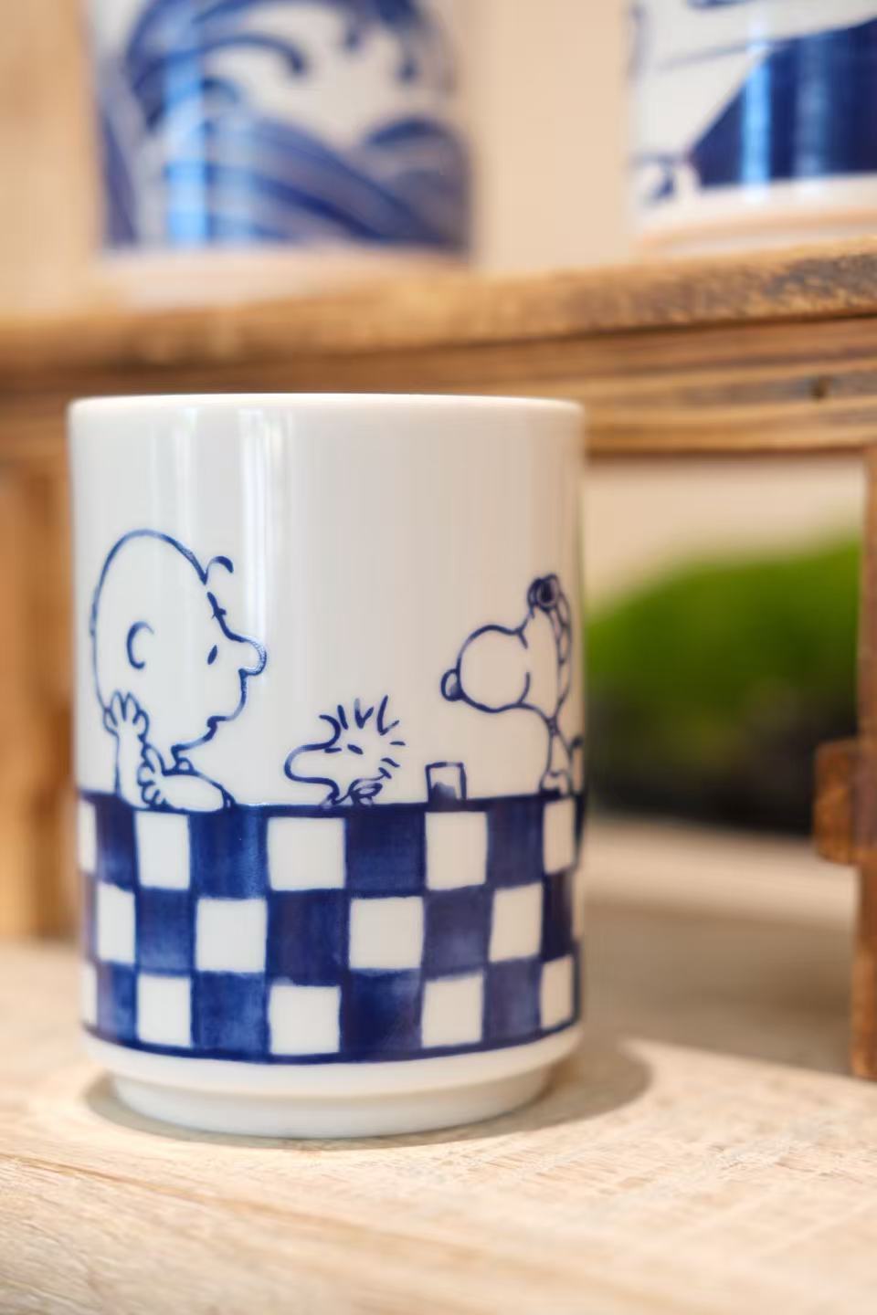 Snoopy Japan Indigo Sometsuke Yunomi Teacups