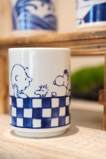 Snoopy Japan Indigo Sometsuke Yunomi Teacups