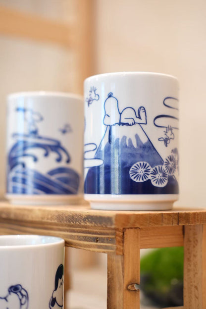 Snoopy Japan Indigo Sometsuke Yunomi Teacups