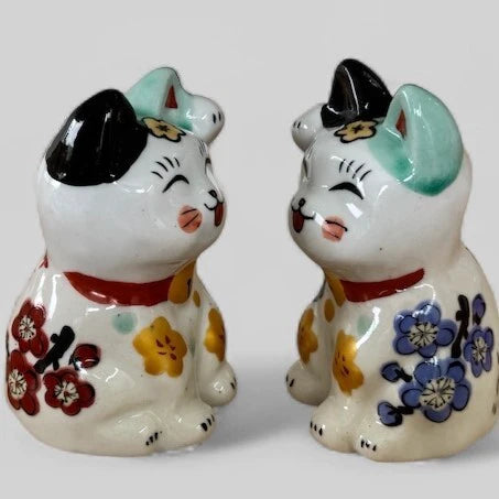 Yudachi Gama Handcraft Lucky Shofuku Sankichi Pair set (Wooden Gift Box)