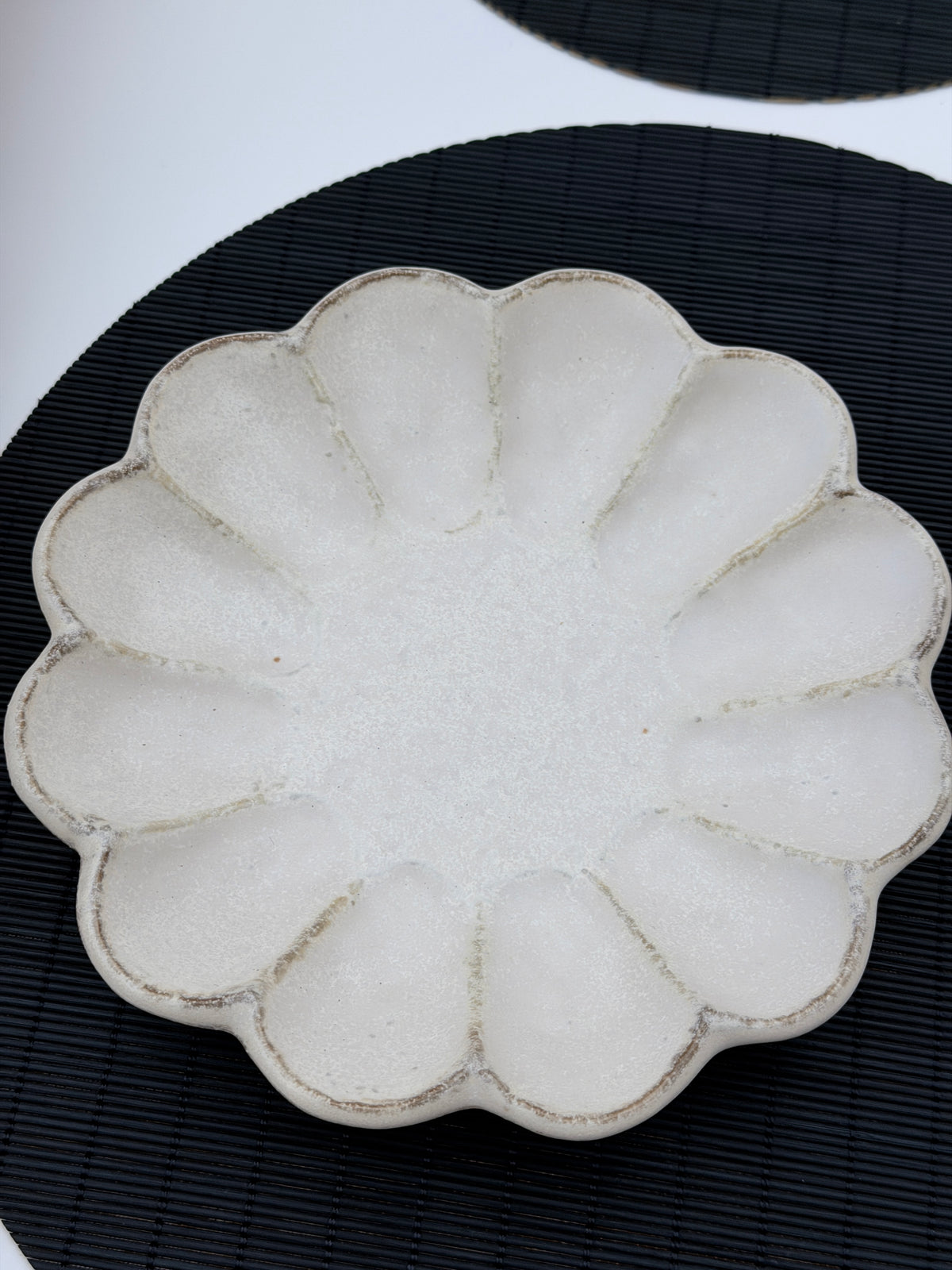 KANEKO KOHYO RINKA “white” Flower Dessert Plate (17.5cm/7inch)