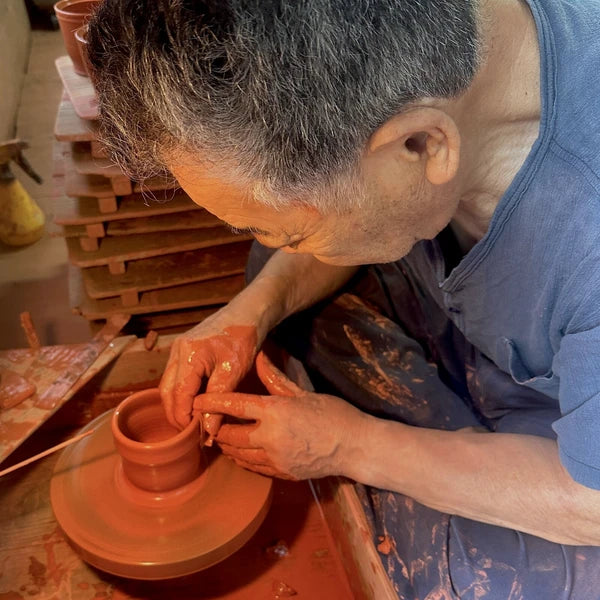 Tokoname Japan Artisan Handmade tobikanna pattern  kyusu Teapot by by Gyokkosaku 玉光