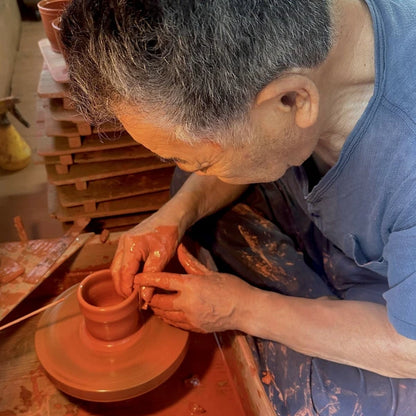 Tokoname Japan Artisan Handmade tobikanna pattern  kyusu Teapot by by Gyokkosaku 玉光