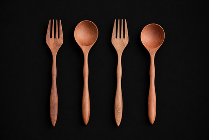 Handcrafted wood flatware