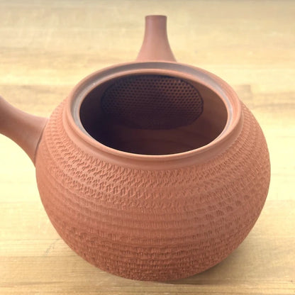 Tokoname Japan Artisan Handmade tobikanna pattern  kyusu Teapot by by Gyokkosaku 玉光
