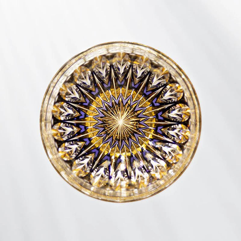 [KAGAMI CRYSTAL] [ROCKS GLASS] HANA KAGAMI BY SATOSHI NABETANI, MASTER OF TRADITIONAL CRAFTS | EDO KIRIKO