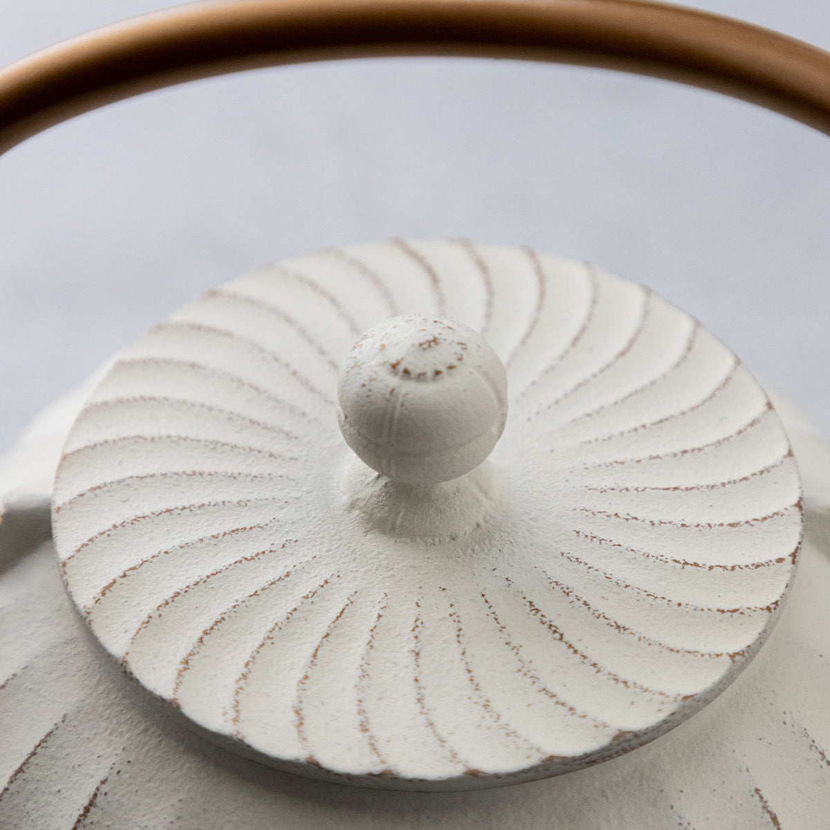 IWACHU Nambu Tekki Cast Iron 650ml White Waves Teapot （Gift Box）
