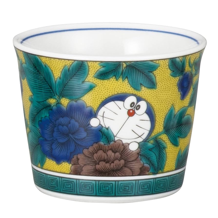 Japan Kutani Yaki Kaneshotouki Doraemon Soba Choko Cup