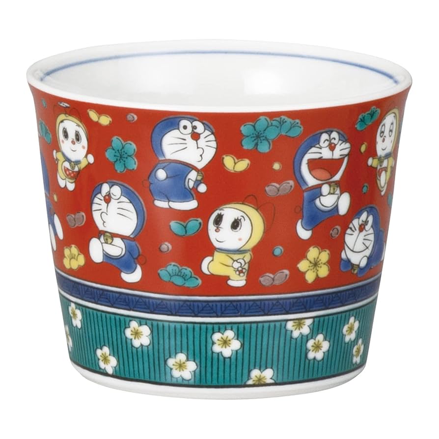 Japan Kutani Yaki Kaneshotouki Doraemon Soba Choko Cup