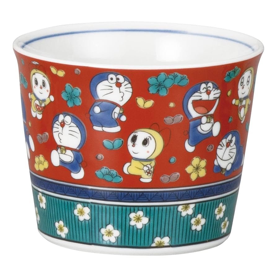 Japan Kutani Yaki Kaneshotouki Doraemon Soba Choko Cup