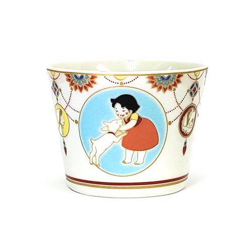 Japan Kutani Yaki Kaneshotouki Heidi and Yuki,Girl of the Alps goods,Soba Choko Cup