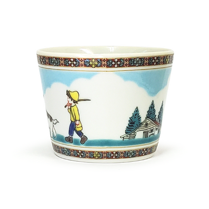 Japan Kutani Yaki Kaneshotouki Heidi and Yuki,Girl of the Alps goods,Soba Choko Cup