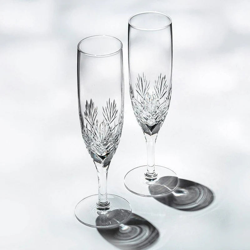 [KAGAMI CRYSTAL GLASS] Pair Of Champagne Glasses 'BONARU' | CRYSTAL GLASS |