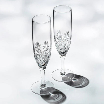 [KAGAMI CRYSTAL GLASS] Pair Of Champagne Glasses 'BONARU' | CRYSTAL GLASS |
