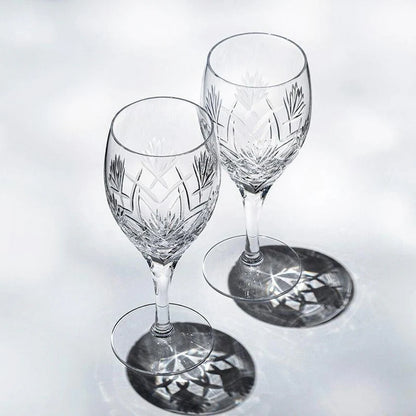 [KAGAMI CRYSTAL GLASS] Pair Of Wine Glasses 'BONHEUR' | CRYSTAL GLASS |